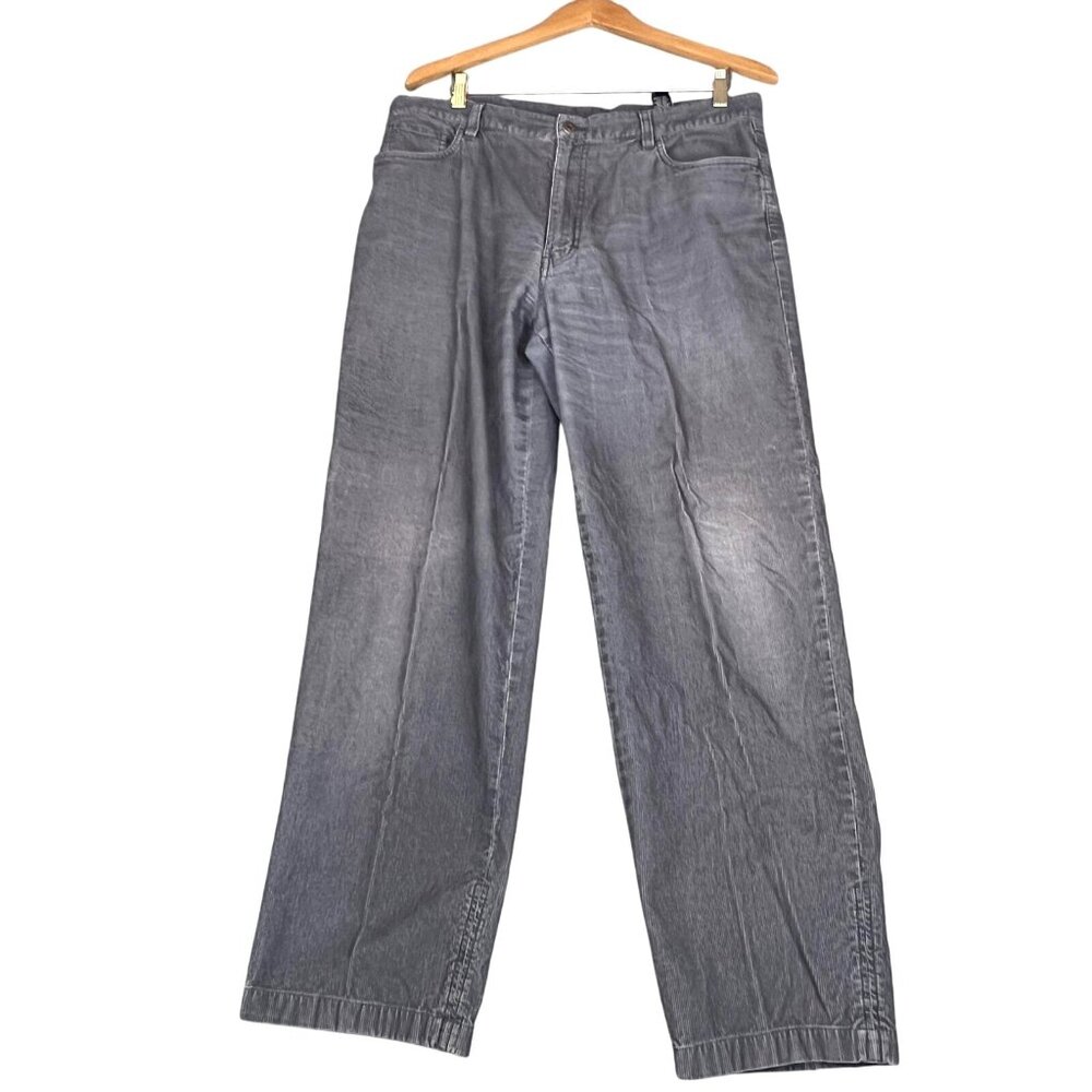 VTG Daniel Cremieux Mens 36x32 Pants Gray Corduroy Classic Straight 100% Cotton
